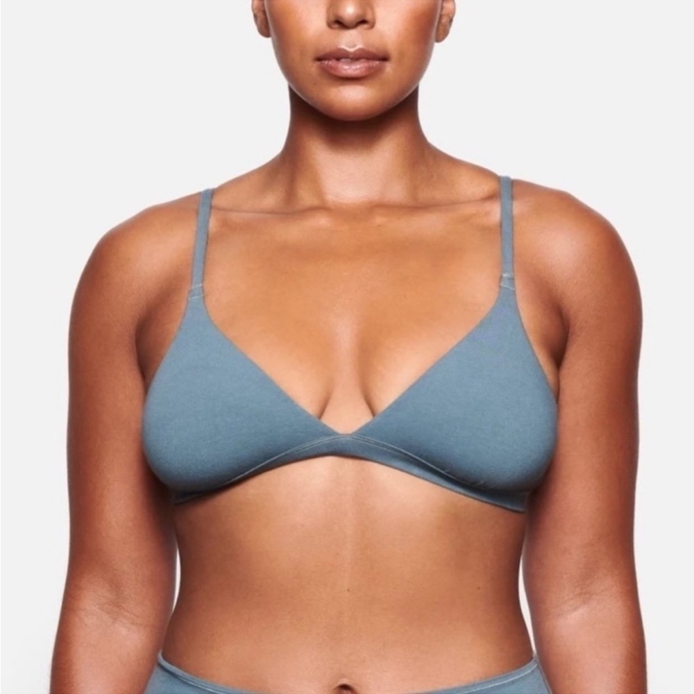 Skims‎ Cotton Jersey Triangle Bralette - Kyanite - NWT size XXS